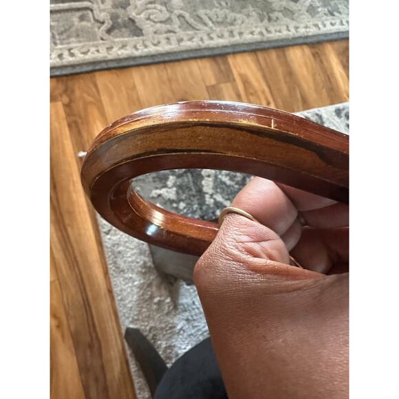 Black Vintage Schertz Umbrella Wood Handle Parasol Metal Tip Case - Picture 6 of 15